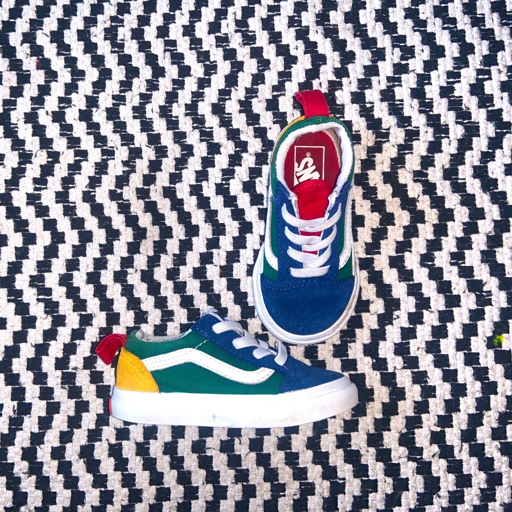 Old Skool Elastic Color block Vans (Toddler)